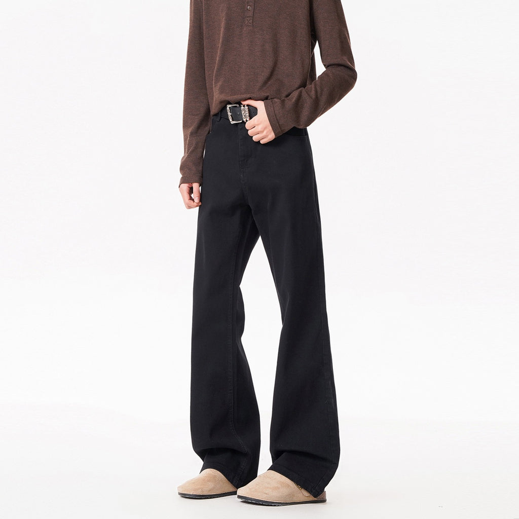 Washed Slim-Fitting Denim Pants for Men and Women