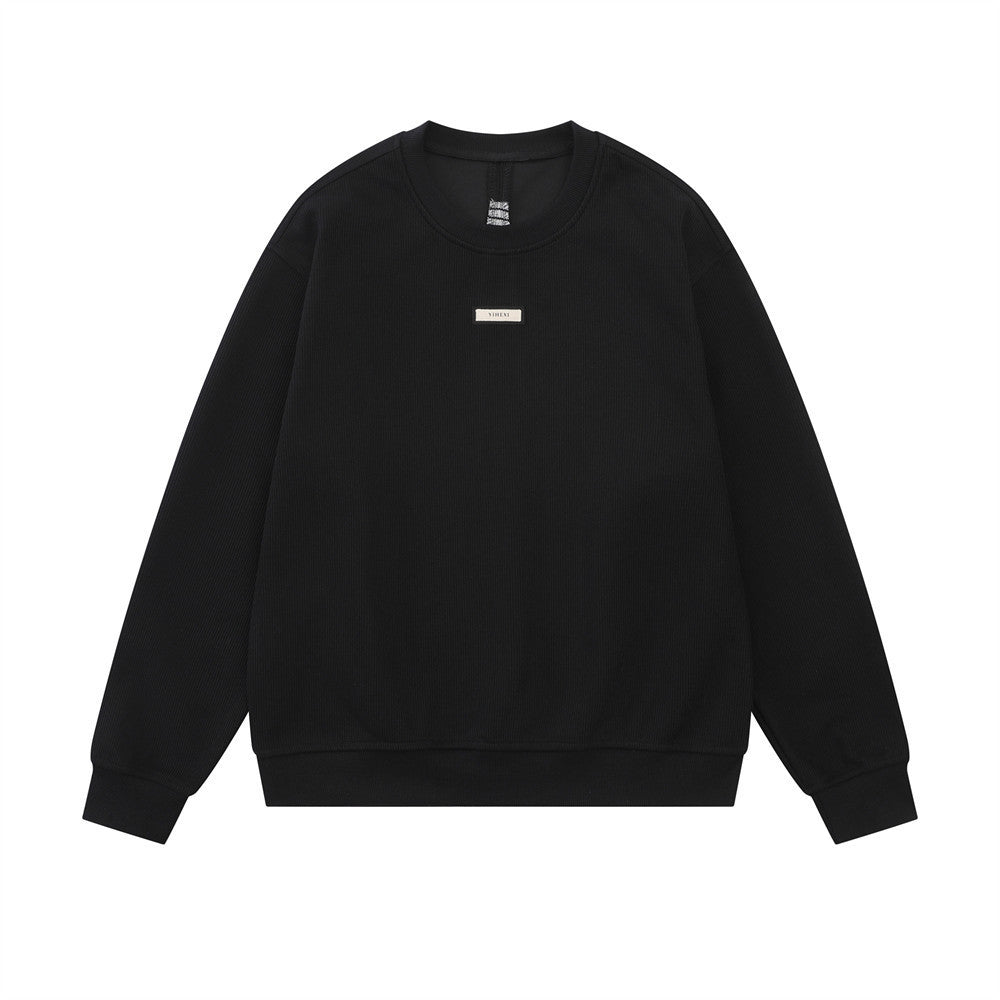 Splicing round neck hoodie for men