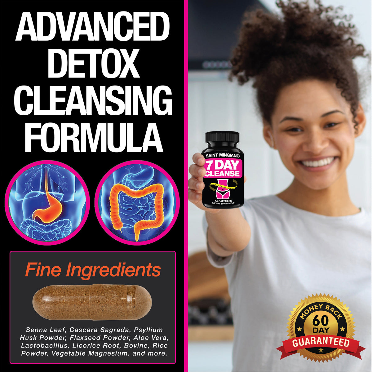 7 Day Cleanse Program | Colon Detox with Natural Laxative for Constipation & Bloating