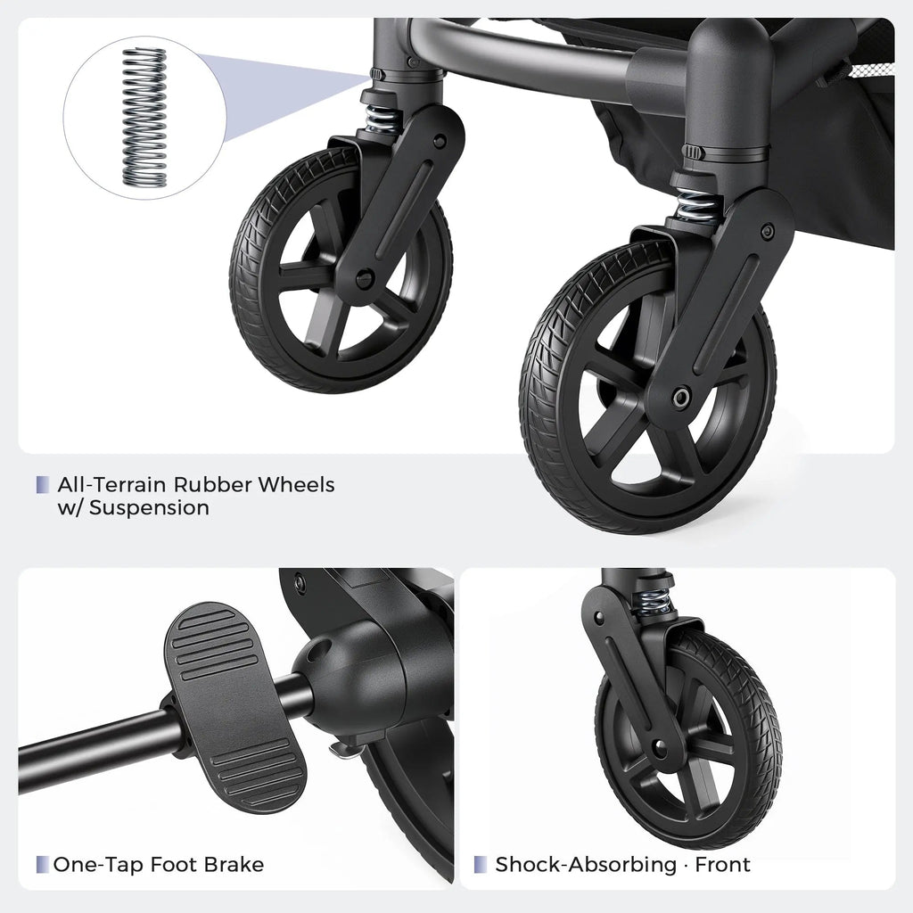 Momfann 3-in-1 Stroller Wagon for Kids & Pets
