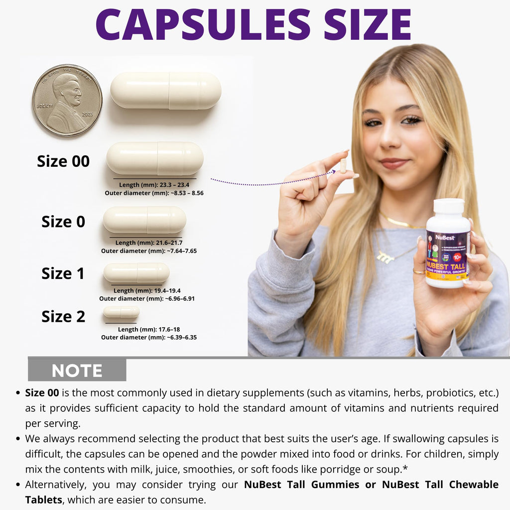 NuBest Tall 10+, Powerful Growth Support for Teens - 60 Capsules