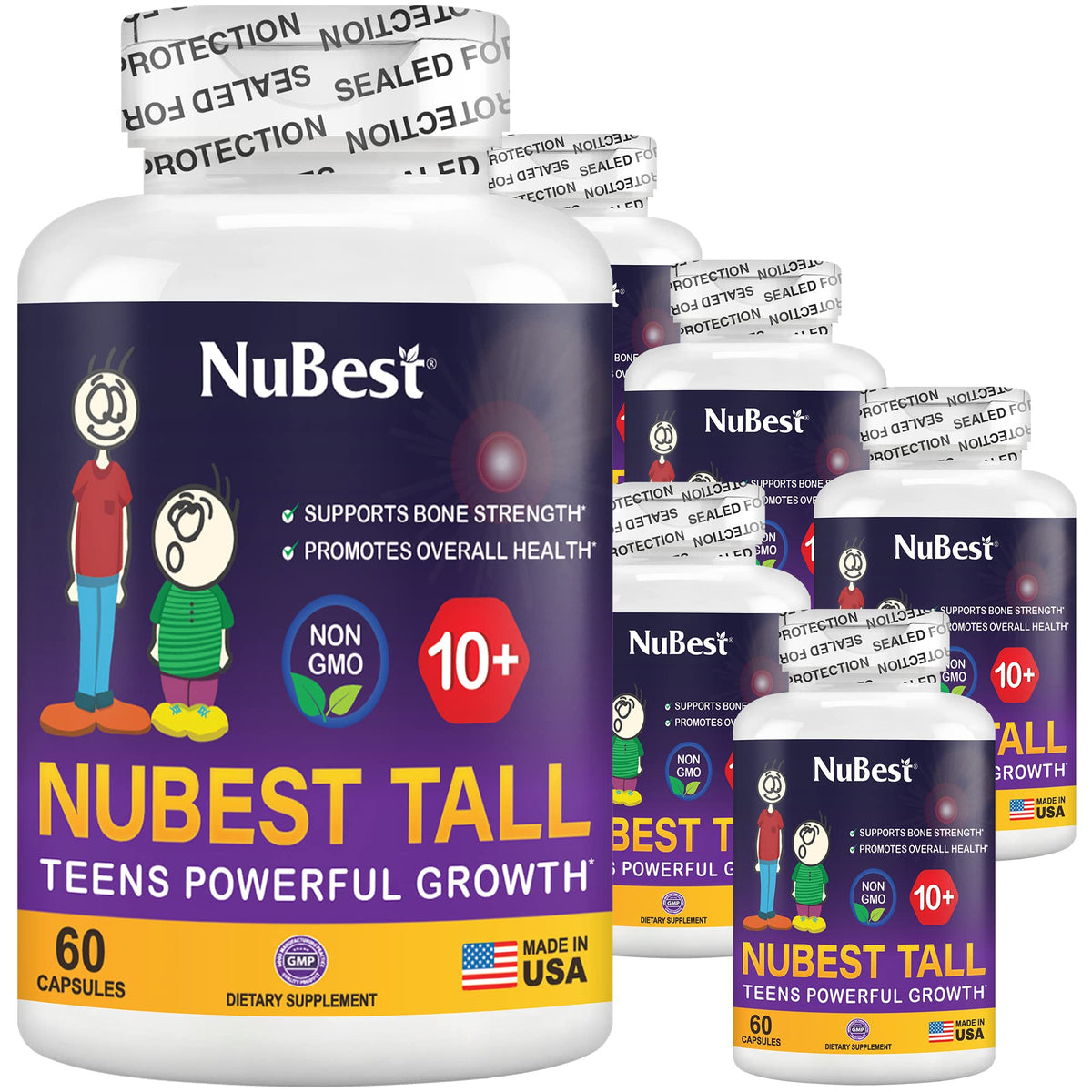 NuBest Tall 10+, Powerful Growth Support for Teens - 60 Capsules