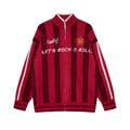 High neck striped sweater for men