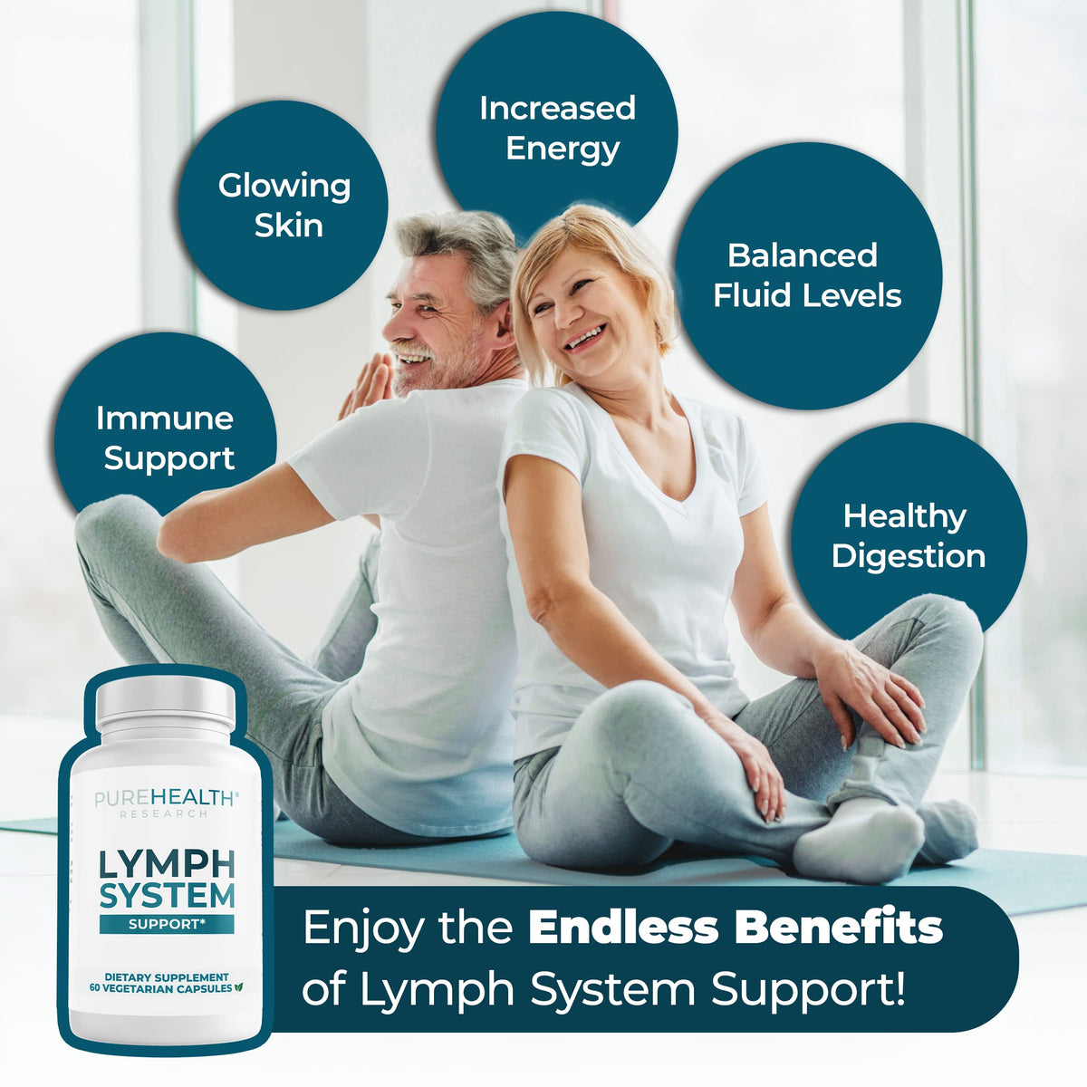 PureHealth Research Lymph System Capsules - Reduces swelling, lymphatic support