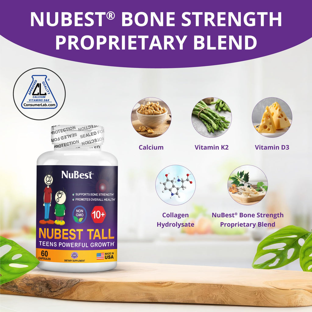 NuBest Tall 10+, Powerful Growth Support for Teens - 60 Capsules