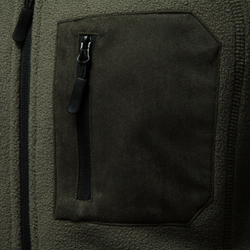 Long sleeved zipper jacket for men