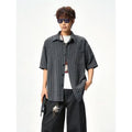 Casual Loose Fit Reversible Shirt with Pattern for Men
