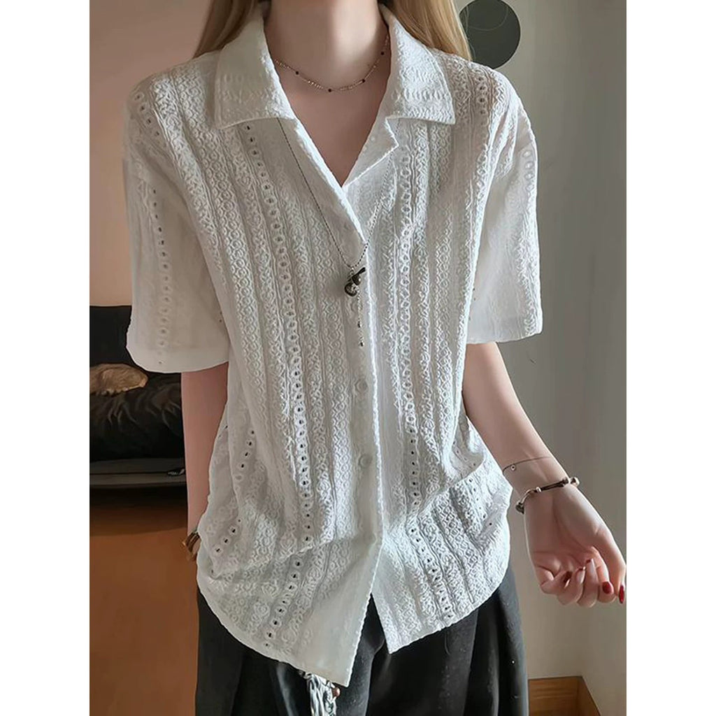 carved short sleeve shirt for men and women