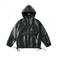 Loose Hooded Motorcycle PU Leather Jacket for Men