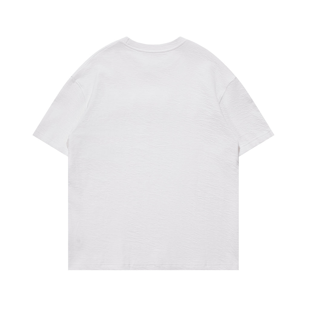 Letter embossed loose short sleeved men