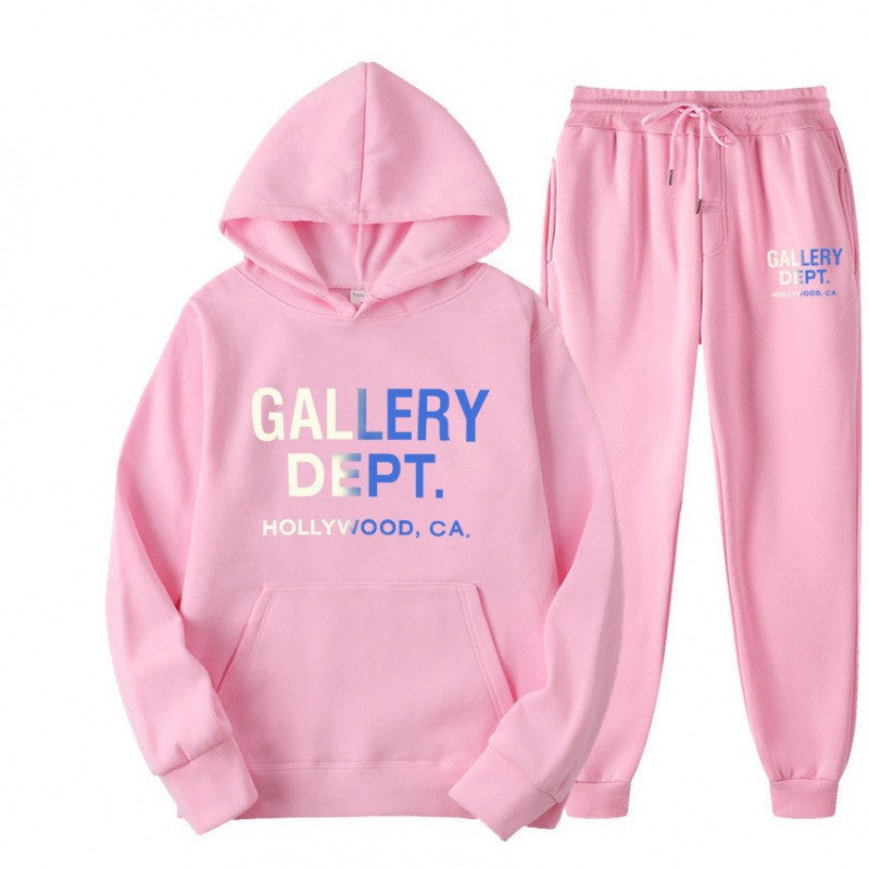 Print Hoodie Set for Men and Women