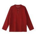 Crewneck Sweater Men Cleanfit Henley Knitwear
