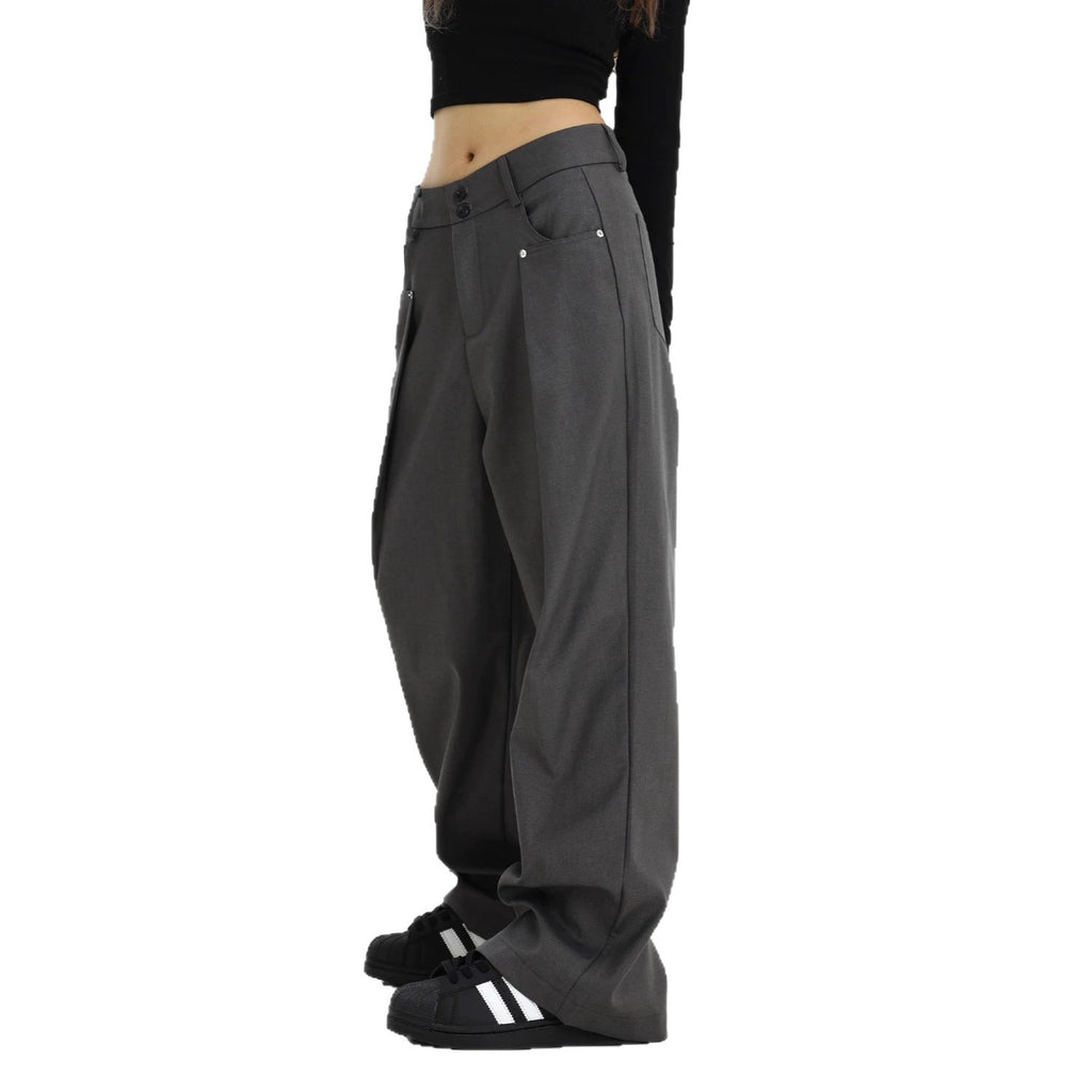 Pleated Wide-Leg Trousers for Men and Women
