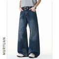 Distressed Vintage Denim Pants for Men