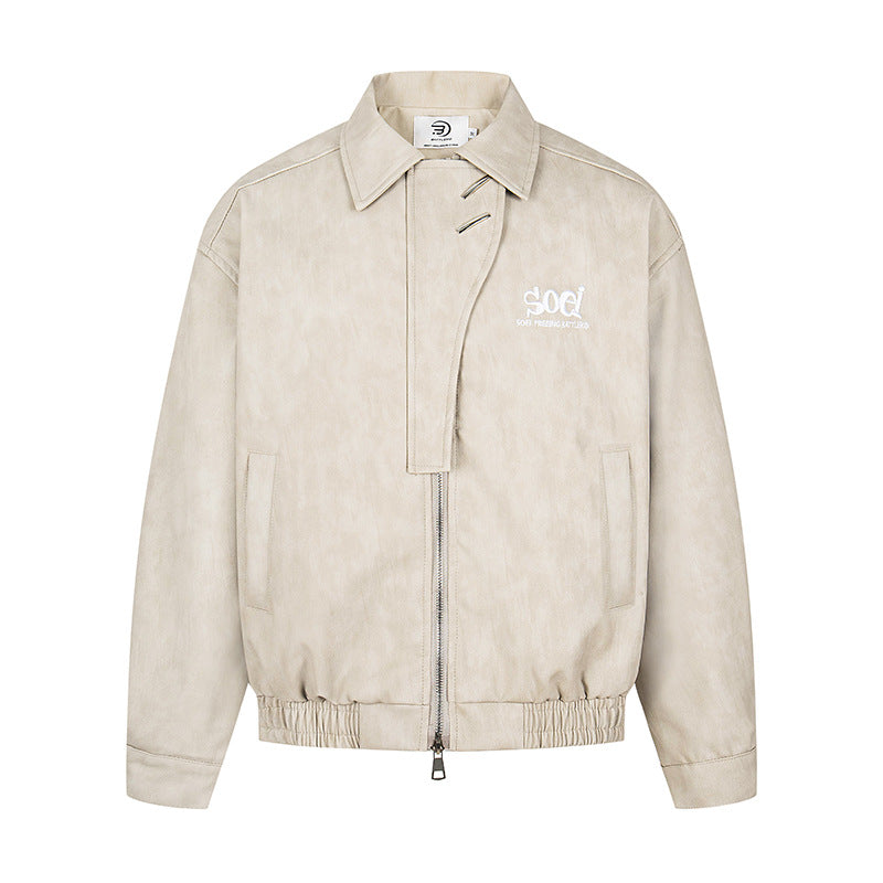 Embroidered collar jacket for men and women