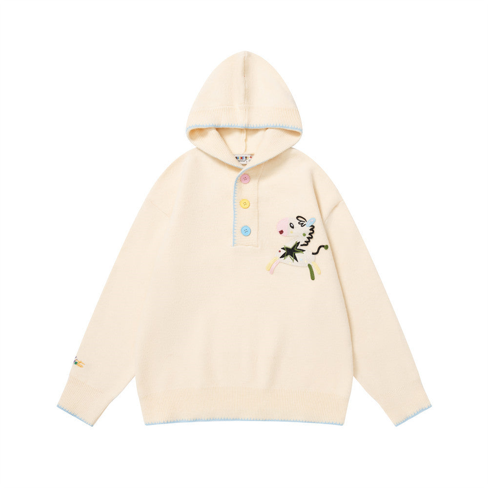 Hooded pullover sweater for men