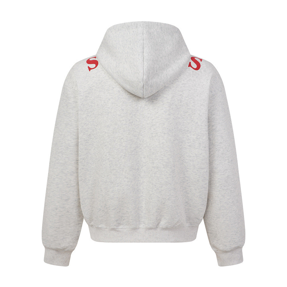 Letter printed hooded sweatshirt for men