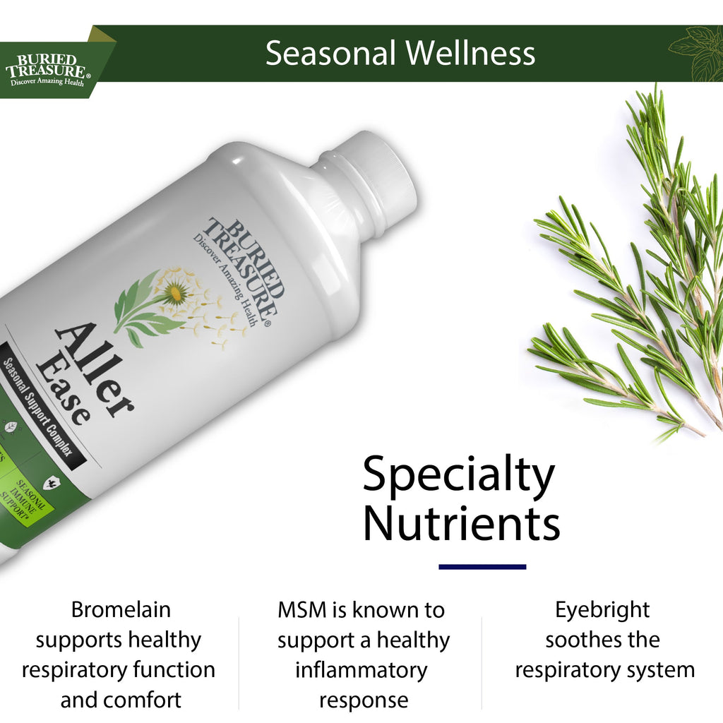 Aller Ease – Liquid Supplement with Quercetin, Bromelain, Vitamin C, and Zinc