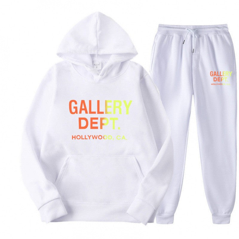 Print Hoodie Set for Men and Women