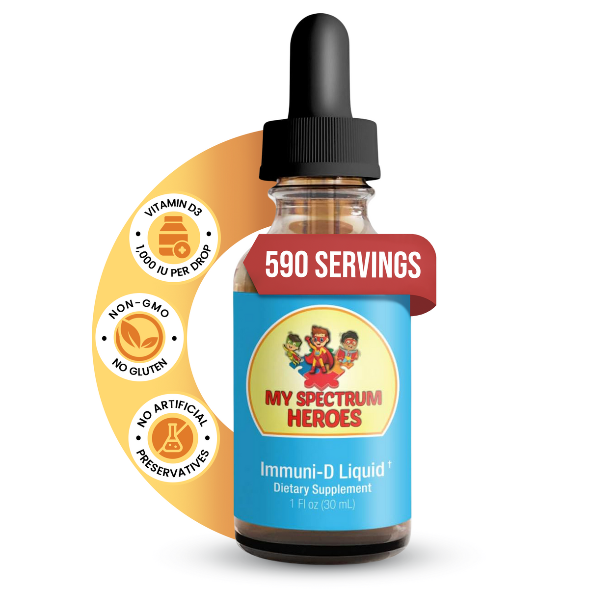 Immuni-D Liquid – Kids Vitamin D3 Drops