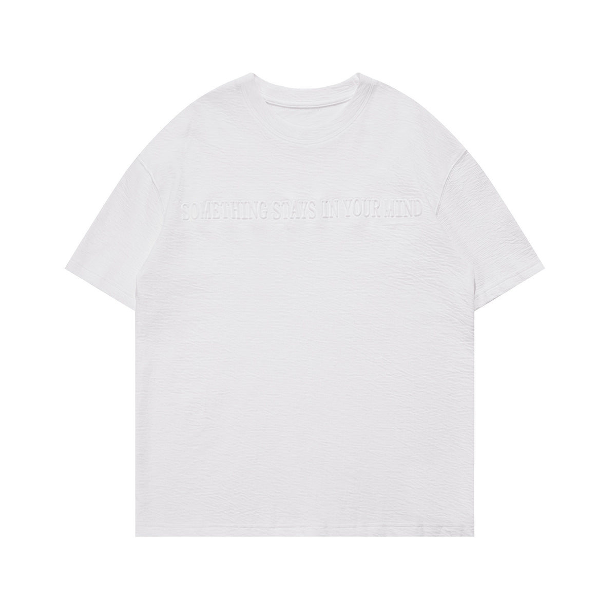 Letter embossed loose short sleeved men