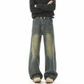 Vintage Distressed Denim Pants Men