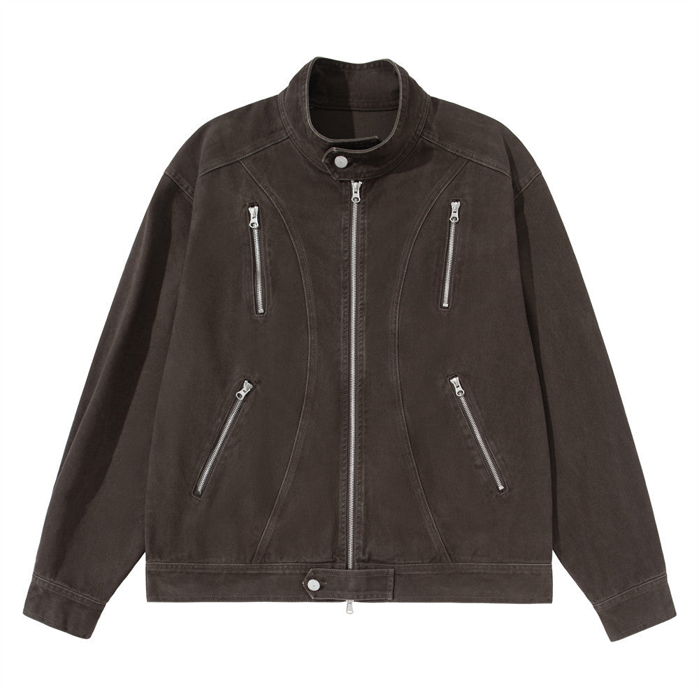 Stand up collar jacket for men