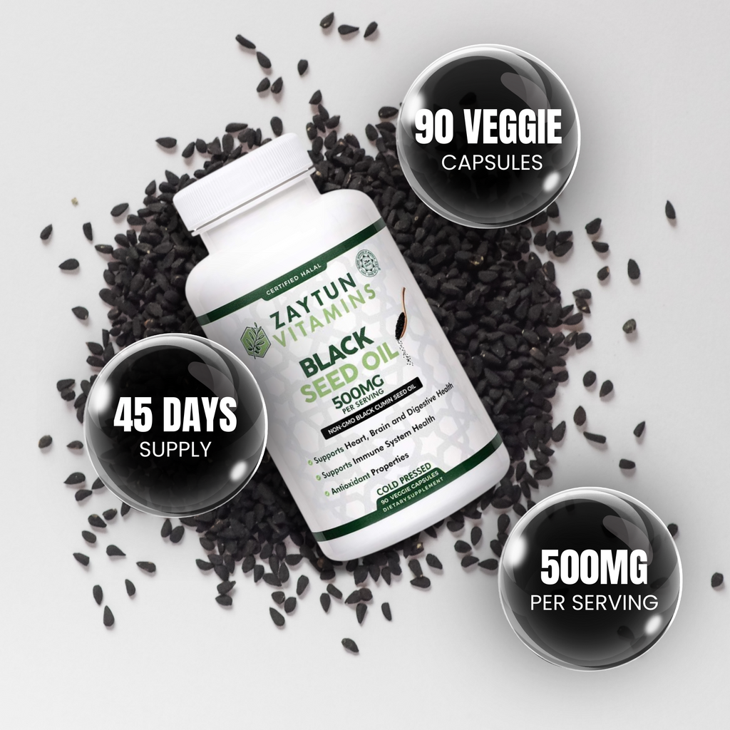 Halal Black Seed Oil Veggie Capsules (3Pack)