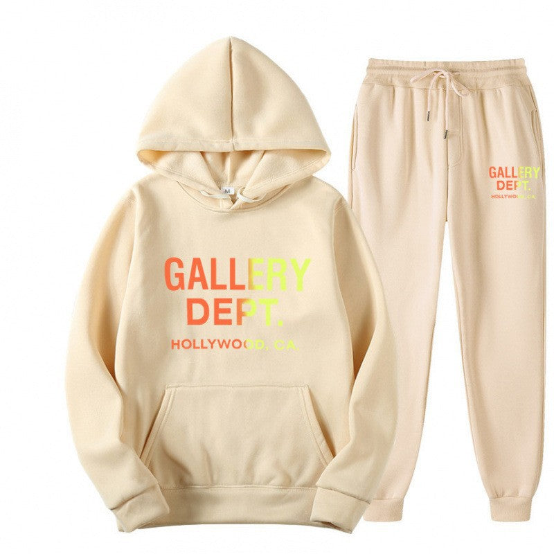 Print Hoodie Set for Men and Women