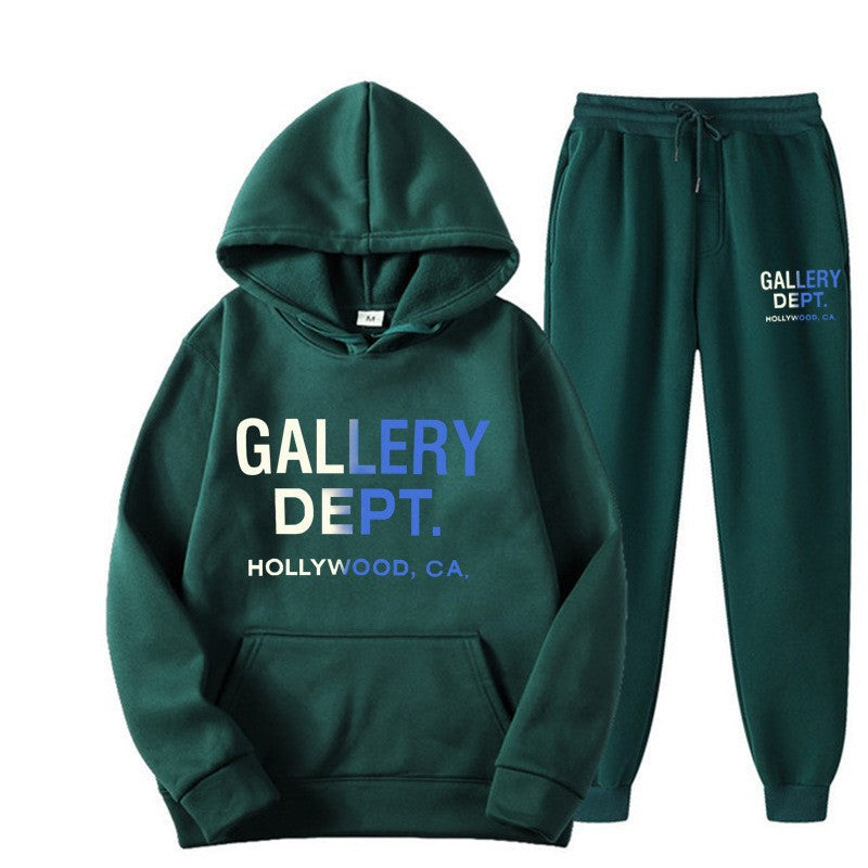 Print Hoodie Set for Men and Women