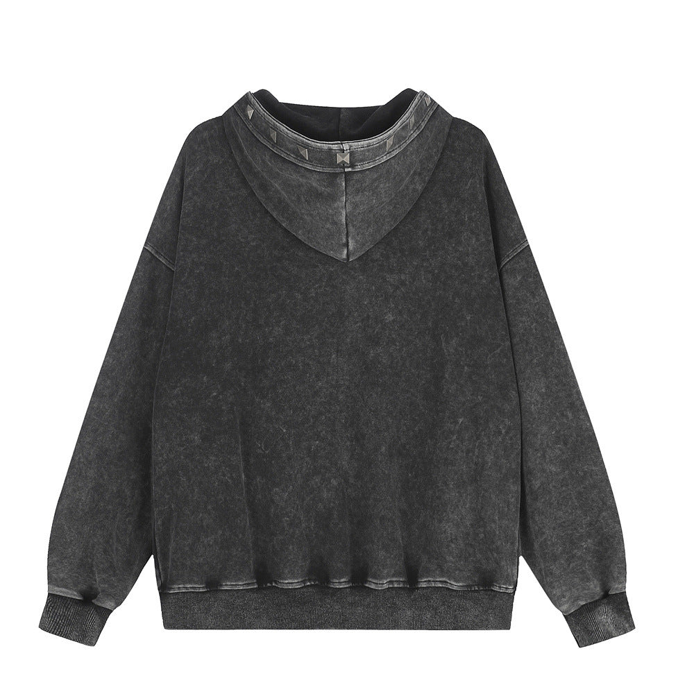 Old hooded sweatshirt jacket for men