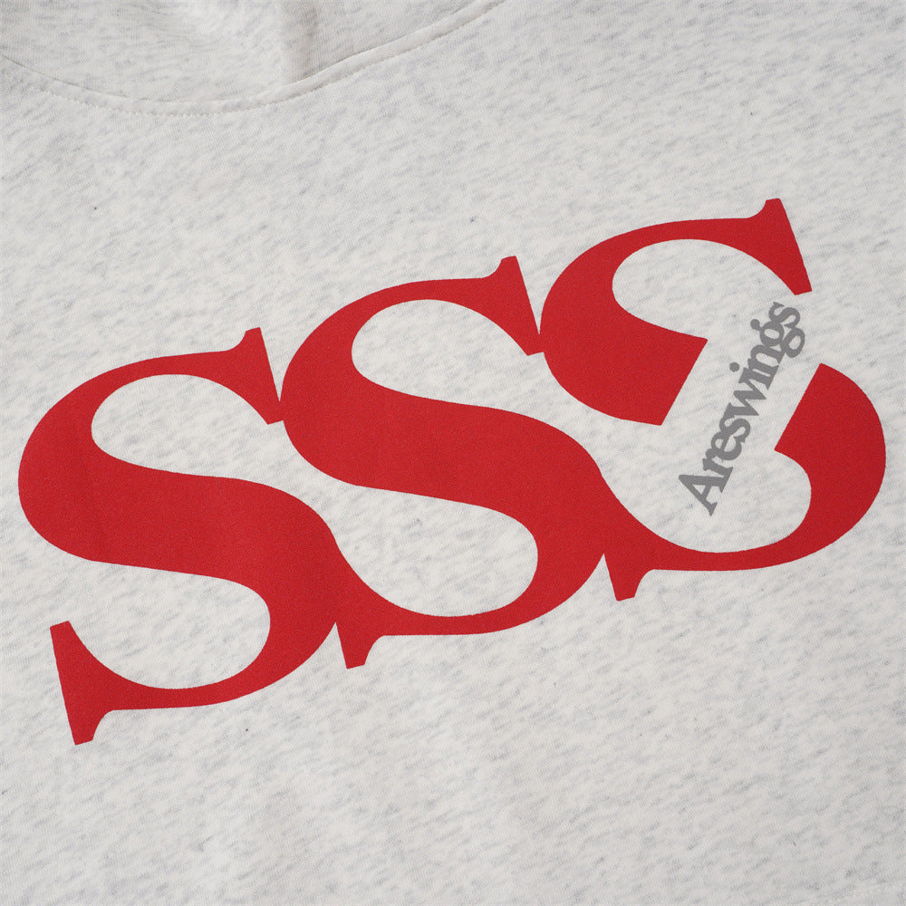 Letter printed hooded sweatshirt for men