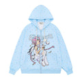 Full printed cardigan sweatshirt for men