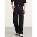 Relaxed Fit Denim Pants for Men with Visible Stitching