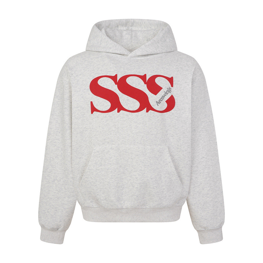 Letter printed hooded sweatshirt for men