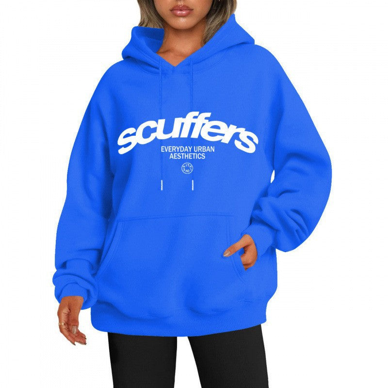 Oversized Shoulder Casual Hooded Sweatshirt for Men and Women