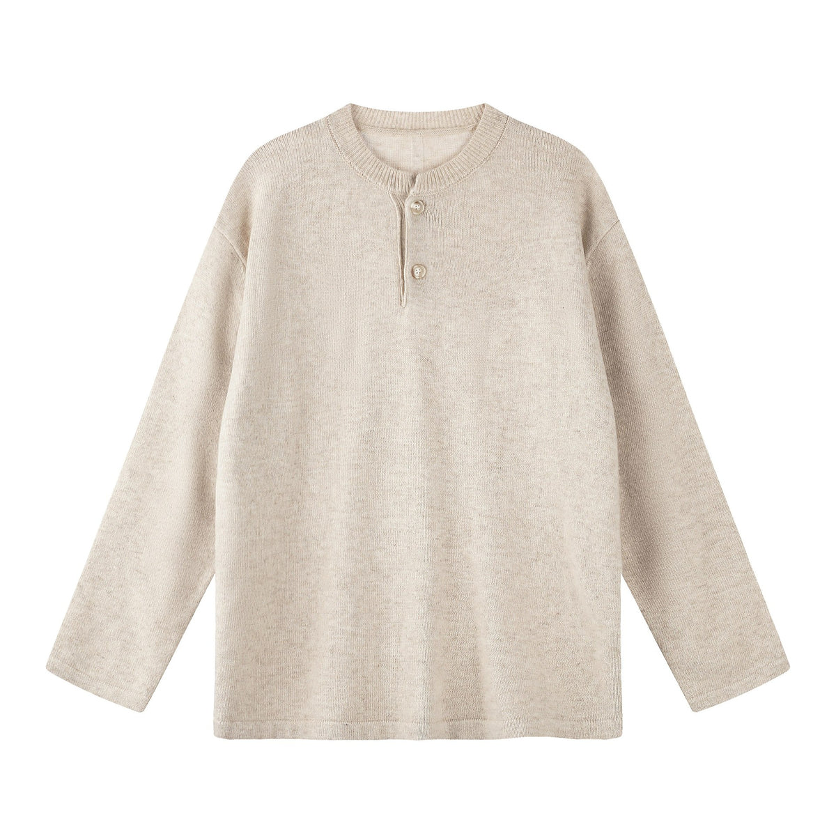 Crewneck Sweater Men Cleanfit Henley Knitwear