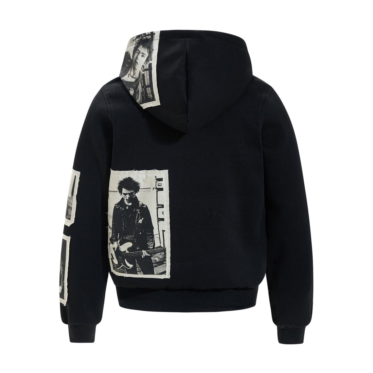 Zipper sweatshirt for men with adhesive tape