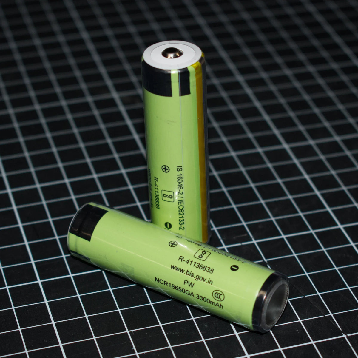NCR18650GA Protected Button Top 18650 lithium cell; 5A, 3500 mAh