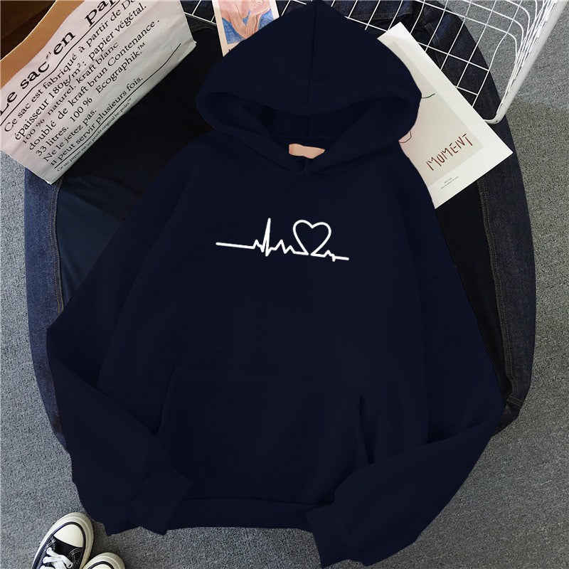 Sporty Warm Loose Hooded Sweatshirt for Men and Women