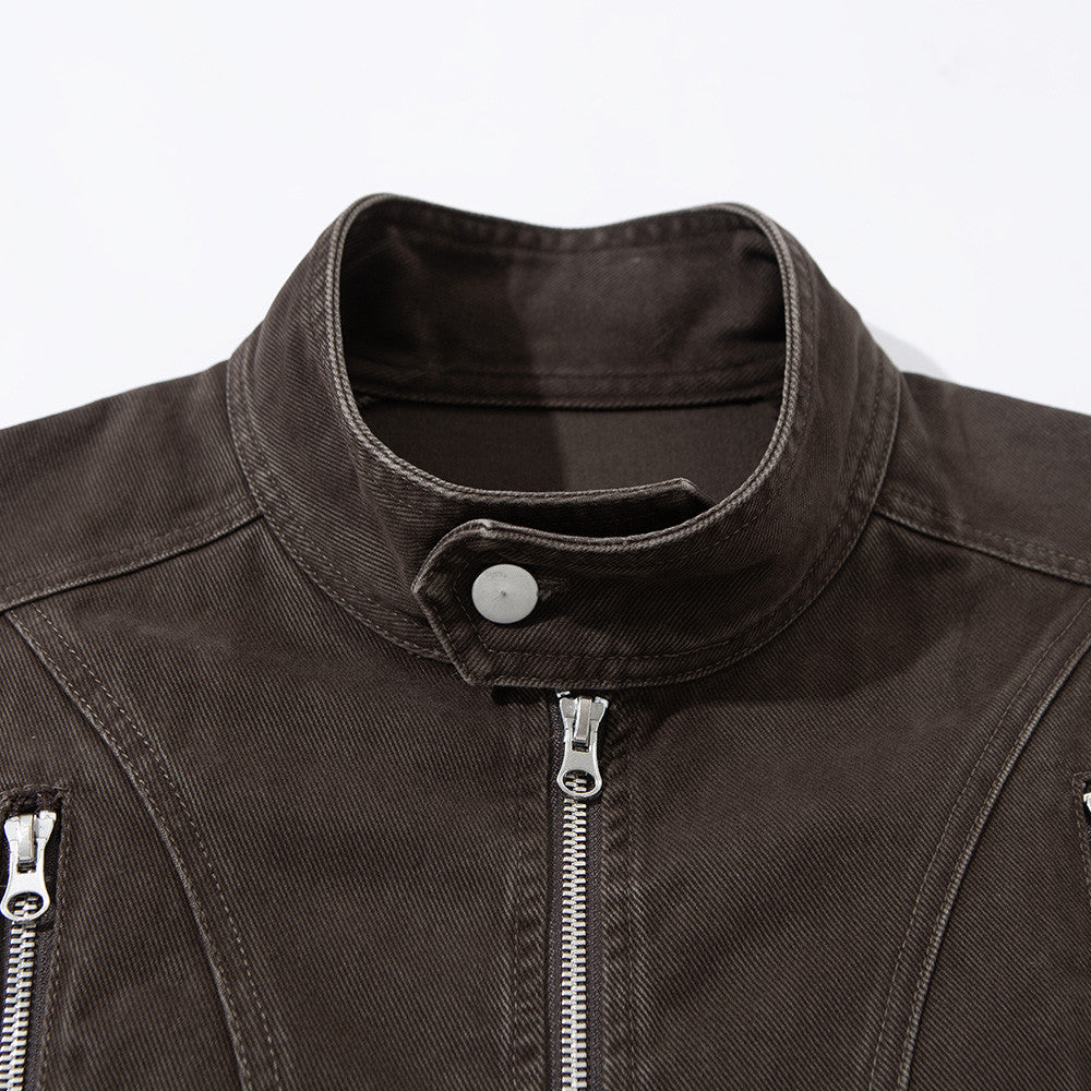 Stand up collar jacket for men