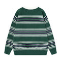 Striped round neck sweater for men