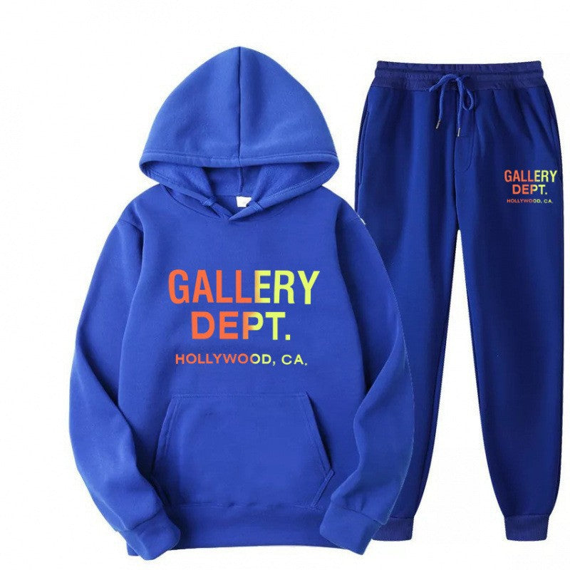 Print Hoodie Set for Men and Women