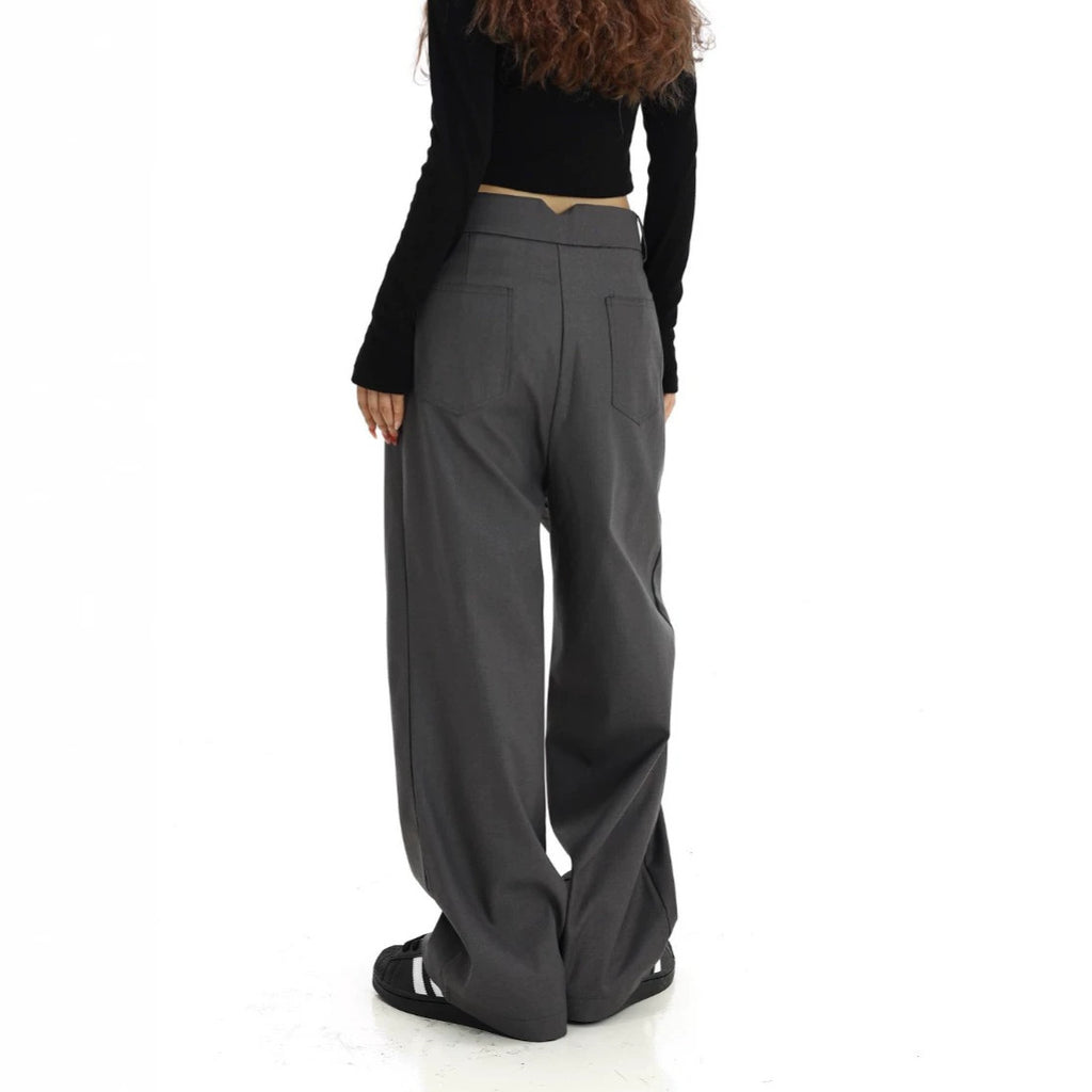 Pleated Wide-Leg Trousers for Men and Women