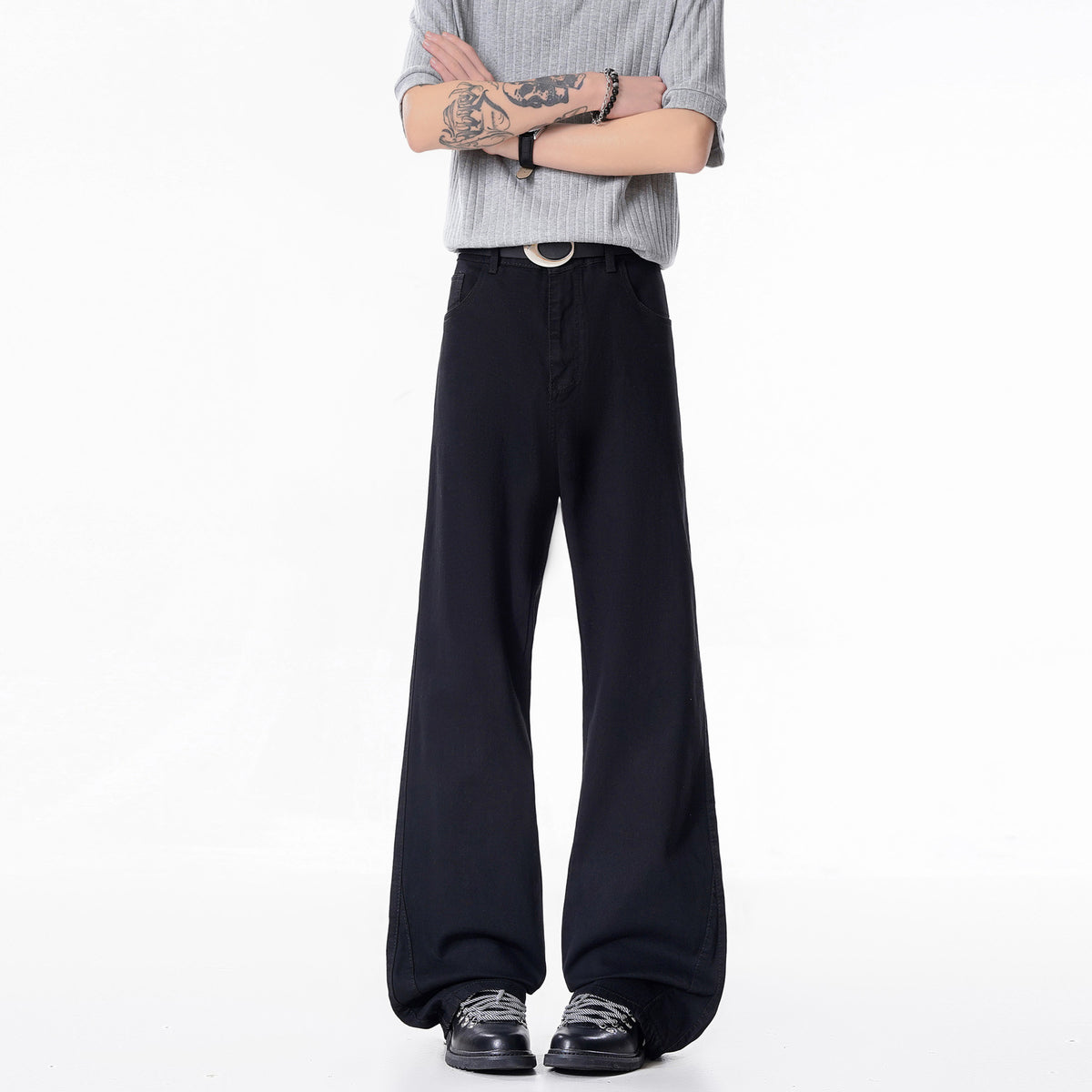 Slim Fit Straight Leg Denim Jeans Men
