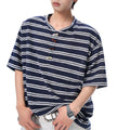 Henley Neck Short Sleeve T-Shirt Men
