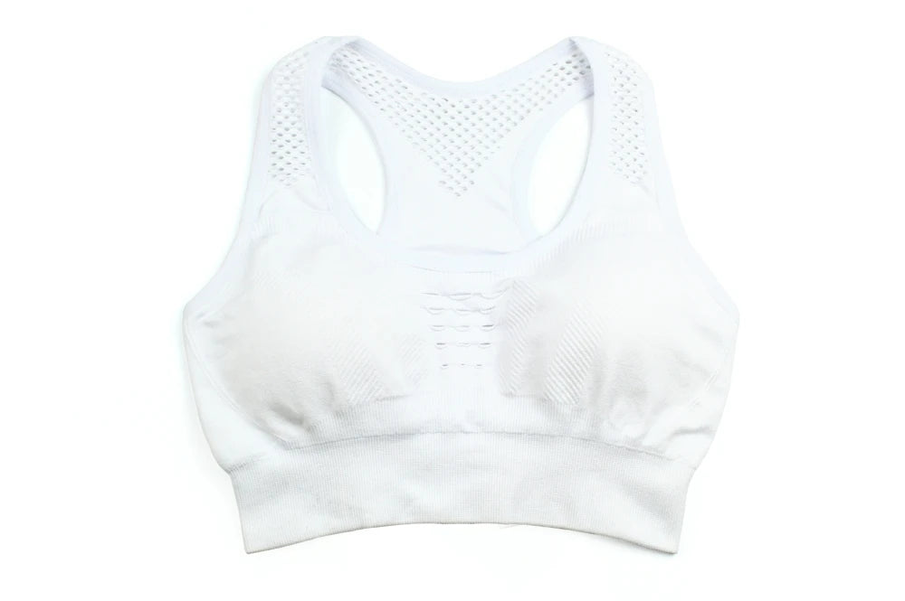 Mesh Stitching Hollow Beauty Back Wireless Sujetador Deportivo Running Workout Yoga Bra Seamless Sports Bras Crop Top for Womens