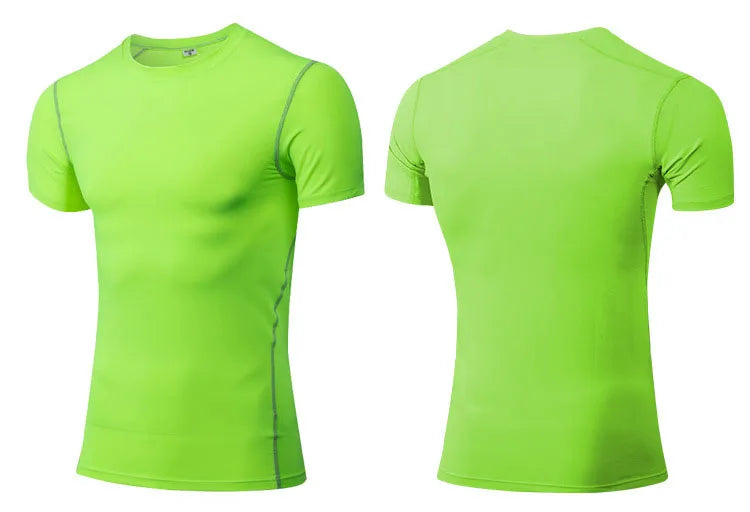Custom Quick Dry Flatlock Seam Short Sleeves Compression Shirt Gym Workout Compression t Shirt Fitness Compression Running Shirt