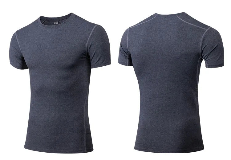 Custom Quick Dry Flatlock Seam Short Sleeves Compression Shirt Gym Workout Compression t Shirt Fitness Compression Running Shirt