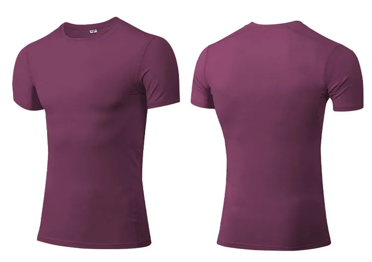 Custom Quick Dry Flatlock Seam Short Sleeves Compression Shirt Gym Workout Compression t Shirt Fitness Compression Running Shirt